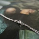 Серебряный браслет на ногу с фианитами, вес изделия 2,27 гр (2211525) - изображение 3