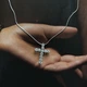 Серебряный крестик с фианитами (2209898) - изображение 5