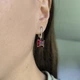 Серебряные серьги с искусственным гранатом nano 7.825ct (60002475) - изображение 7