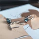 Серебряные серьги с топазом Лондон Блю 1.669ct (2204848) - изображение 6