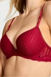 Комплект белья: бюстгальтер push-up и трусики-шортики Victoria's Secret 80C/M Бордовый (152840) - изображение 6