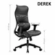 Кресло компьютерное DEREK черная экокожа / черный каркас Intarsio - изображение 8