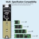 Зовнішній корпус для SSD M.2 NVMe → USB 3.1 Gen2 (10 Гбіт/с), Type-C, прозорий - изображение 2