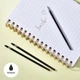Стержные для ручки Legami 0.7 мм, набор 12 шт, синие/черные/розовые/бирюзовые, стрячивые чернила - изображение 2