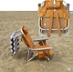 Складное кресло – шезлонг 5 положений, шезлонг Impermeable + Сумка и подголовник - изображение 5