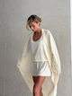 Жіночий костюм BANANA (шорти+майка+кардиган) Milirud 42 Бежевий (654-409-ONESIZE) - зображення 3