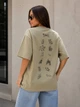 Футболка женская A-N 2358 рисунок на спине животные one size хаки - изображение 2