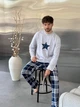 Піжамний комплект чоловічий "Born to Shine" L (штани+лонгслів), TL590 - зображення 4