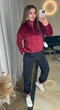 Жіночий велюровий костюм (кофта+штани) Uaclothes 46-48 Бордовий (like39042-194781350) - изображение 3