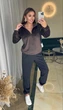 Жіночий велюровий костюм (кофта+штани) Uaclothes 50-52 Коричневий (like39040-194761358) - изображение 4