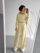 Жіночий велюровий костюм трійка (кофта+штани+топ) Uaclothes 48 Жовтий (like39049-194851371) - зображення 3