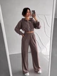 Жіночий велюровий костюм трійка (кофта+штани+топ) Uaclothes 42 Капучино (like39052-194881349) - зображення 2