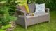 Садовий диван 2-місний Keter Corfu Love Seat капучино (258974) — пластиковий ротанг для тераси та балкона - зображення 2
