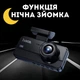 Відеореєстратор автомобільний із трьома камерами салон задня камера дорога Hoco DV15 реєстратор у машину 720P WI-FI чорний - зображення 9