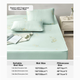 Комплект постельного белья LOVO Class A Ice Silk Mat Cooling Bed Set Single Two-Piece Green 120*200 [Машинная стирка] для студенческого общежития - изображение 4