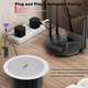 Колонка SAST RR808 беспроводная Bluetooth настенная 60 Вт с экраном 6 дюймов для фоновой музыки и оповещения - изображение 6