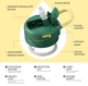 Термопляшка IDEUS Fujisan 950 мл / 32 oz з нержавіючої сталі, вакуумна спортивна пляшка, зелена - зображення 5