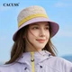Панама женская CACUSS летняя солнцезащитная, фиолетово-желтая клетка - изображение 4