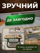Портативний столик-підставка для ноутбука зі складаними ніжками, міністол для ліжка, коричневий - зображення 3