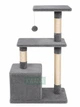 Игровой комплекс для котов 50×30×84 см с домиком, когтеточкой и смотровыми площадками, серый - изображение 10