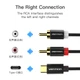 Кабель Vention BGDBG Type-C - RCA 1.5 м Чорний (6922794734739) - зображення 4