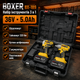 Набор аккумуляторных инструментов BOXER BX189 3в1 36 В 5 Ач с двумя аккумуляторами шуруповерт ударный гайковерт болгарка в кейсе - изображение 1