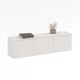 Подвесная тумба под телевизор KOMTO LOIS 3 Белая с 3 откидными дверцами (p-186-2948) - изображение 8