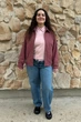 Укороченная рубашка свободного кроя JW ANDERSON UNIQLO в клетку 1159863607 (Розовый M) - изображение 6