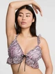 Комплект белья с принтом Victoria's Secret Pink бралетт триангл и трусики тонг 1161276500 (Черный/Розовый M) - изображение 2