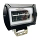 LED фара прямоугольная 25W с 3D линзой и СТГ, 12-80V (белый свет + ДХО, 1 шт.) - изображение 2