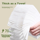 Хлопковые полотенца для лица Cotton Deer из чистого хлопка, мягкие, большие, толстые, одноразовые, 20x20 см, 100 листов, 3 упаковки. - изображение 5