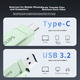 Флеш-накопичувач PHILIPS 256 ГБ Type-C USB 3.2 з двома інтерфейсами для телефону, 61UT-D, м'ятно-зелений, високошвидкісне читання/запис, міцний флеш-накопичувач для бізнесу, офісу та навчання - зображення 4
