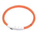 Светодиодный LED ошейник Lesko L-18 USB Orange L светящийся водоотталкивающий для собак и котов - изображение 1