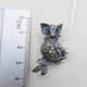 Серебряная брошка с фианитом "Сова" 6,88 г - изображение 4