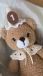 BABY BOX для новонанародженого немовля, Ведмедик для щомісячних фото з ковпачком 12 місяців, плюшева пряжа - зображення 3