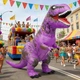 Костюм надувний динозавр T-Rex для дорослих і дітей (з вентилятором) Фіолетовий - зображення 6