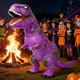 Костюм надувний динозавр T-Rex для дорослих і дітей (з вентилятором) Фіолетовий - зображення 7