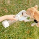 Дорожня пляшка-поїлка Dogness для собак і котів з відсіком для води та корму 566мл, блакитний - зображення 6