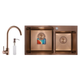 Комплект: мийка, змішувач, диспенсер MIXXUS SET-7843D-220x1.0-PVD-BRONZE (Колір бронза) (MX0586) - изображение 1