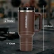 Термочашка Stanley The Quencher ProTour Flip Straw Tumbler 40 oz (1,182 л) Темно-коричневая - изображение 5