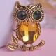 Брошь BROCHE бижутерия Винтаж Птицы Сова жёлтая BRBF110886 - изображение 2