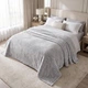 Плед шарпей двоспальний Home Textiles L.Gray 200х230 см покривало мікрофібра для дому ліжка дивана світло-сірий - зображення 2