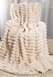 Плед покрывало шарпей королевский полуторный 150 на 200 Ivory широкая полоска 6 см кремовый - изображение 1