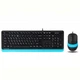 Клавиатура A4tech проводная USB Чёрная с синим подсветкой (F1010) - изображение 3