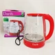 Електрочайник Dario DR1802 Red 1.8л, 1800 Вт, скло/пластик - зображення 1