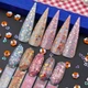 Гель-лак для ногтей Дизайнер Confetti Gel №535 голубой с салатовым и фиолетовым конфетти 9 мл - изображение 3