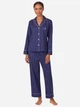 Пижама (рубашка + штаны) женская хлопковая Ralph Lauren 45658749 M Синяя (1161093703) - изображение 1