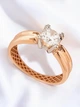 Золота каблучка з фіанітами «AiR GOLD» (16,5р) 700414-2к - зображення 1