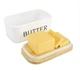 Масленка керамическая для масла с крышкой и ножом "Butter", 500 мл, Белый - изображение 2