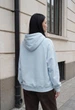Женский Худи Стаф Голубой Оверсайз Комфортный Staff Amo Blue Oversize S (401485) - изображение 2